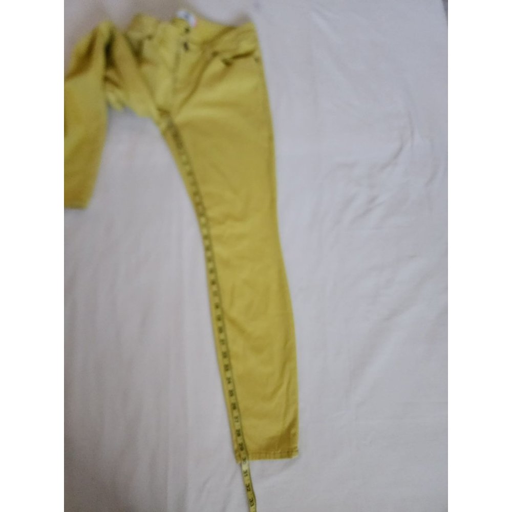 CAbi Women's Cotton Stretch Skinny Denim Jeans Citron, Happy Yellow Size 4 - Picture 6 of 6